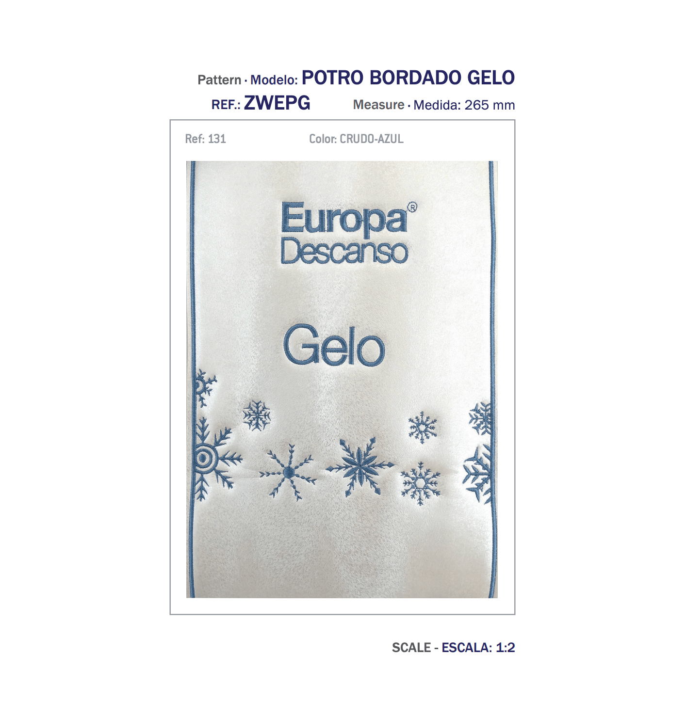Ejemplo de etiqueta de Europa Descanso Gelo